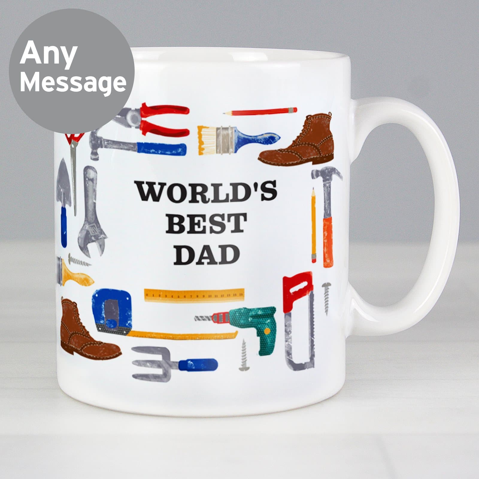 Ceramic DIY man mug with a personalised message