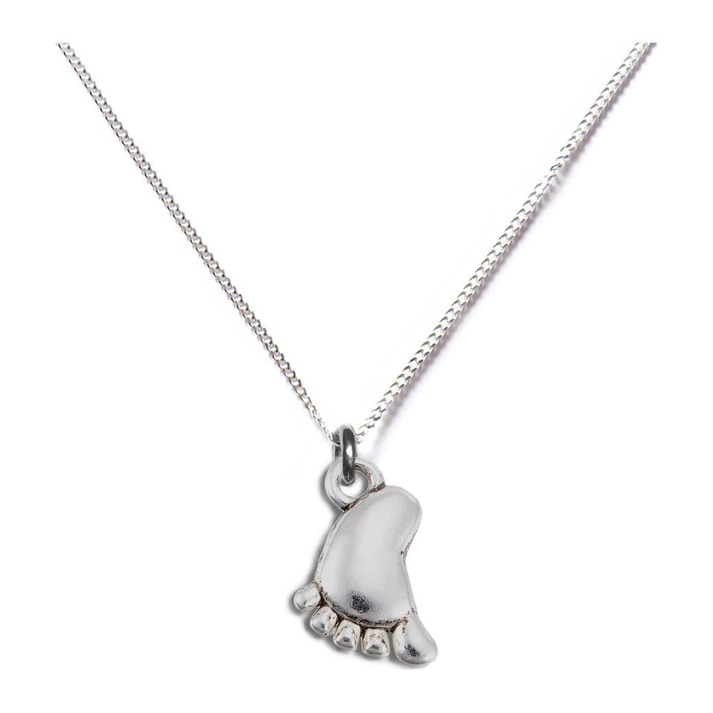 Baby foot charm necklace on a 16 inch sterling silver chain