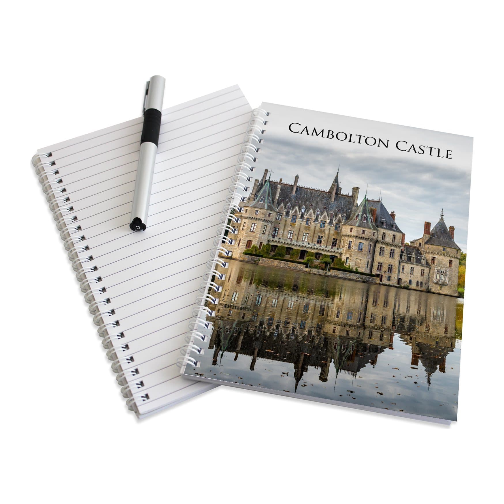 A5 notebook with a custom design printed in colour