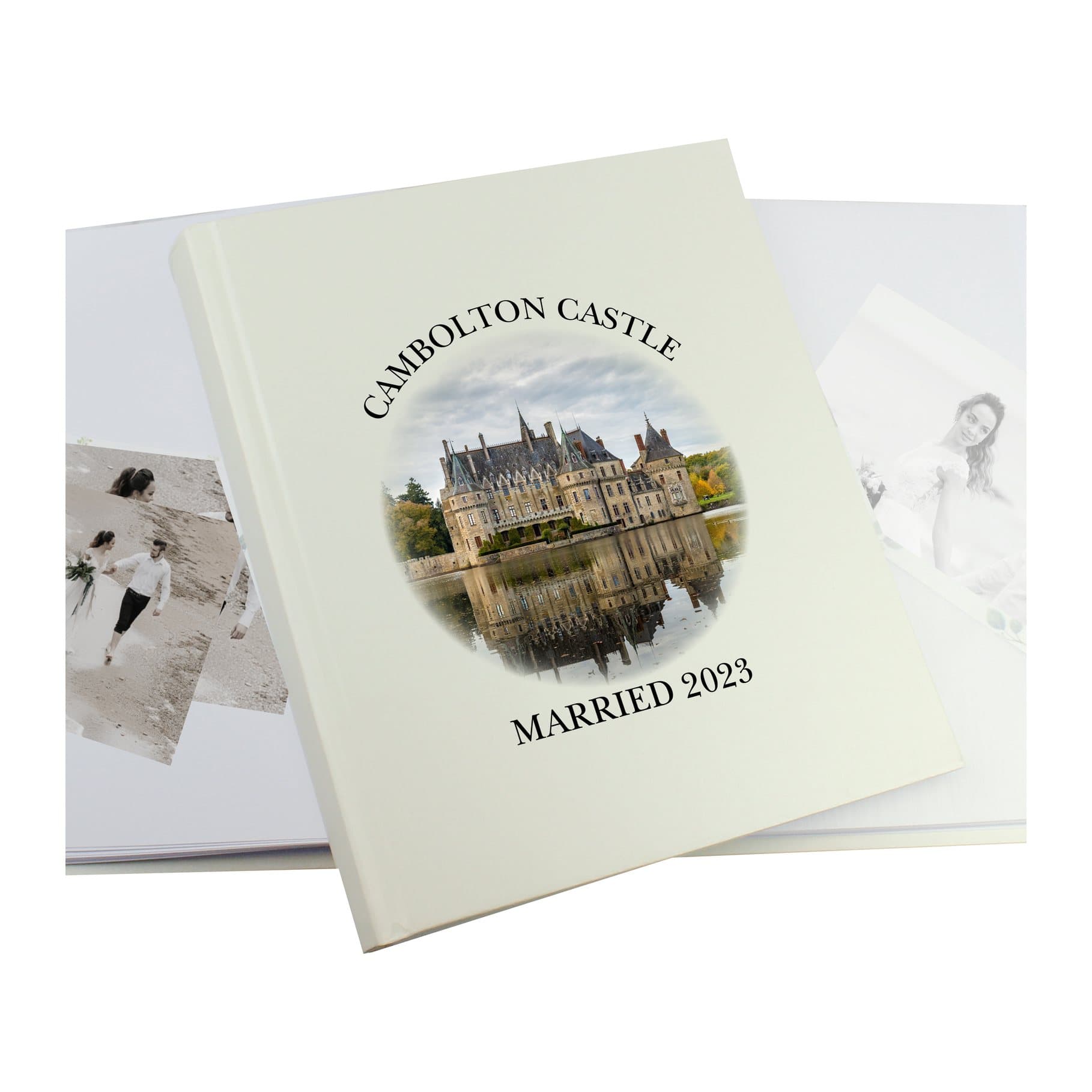 Bespoke design traditional photo album with a satin finish cover