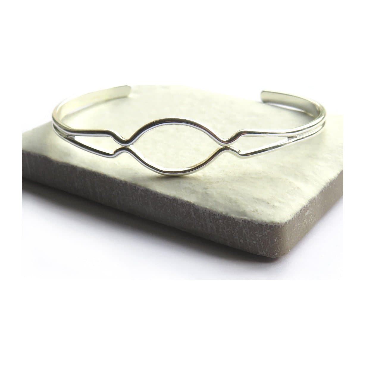 Silver hope bangle plated with sterling silver