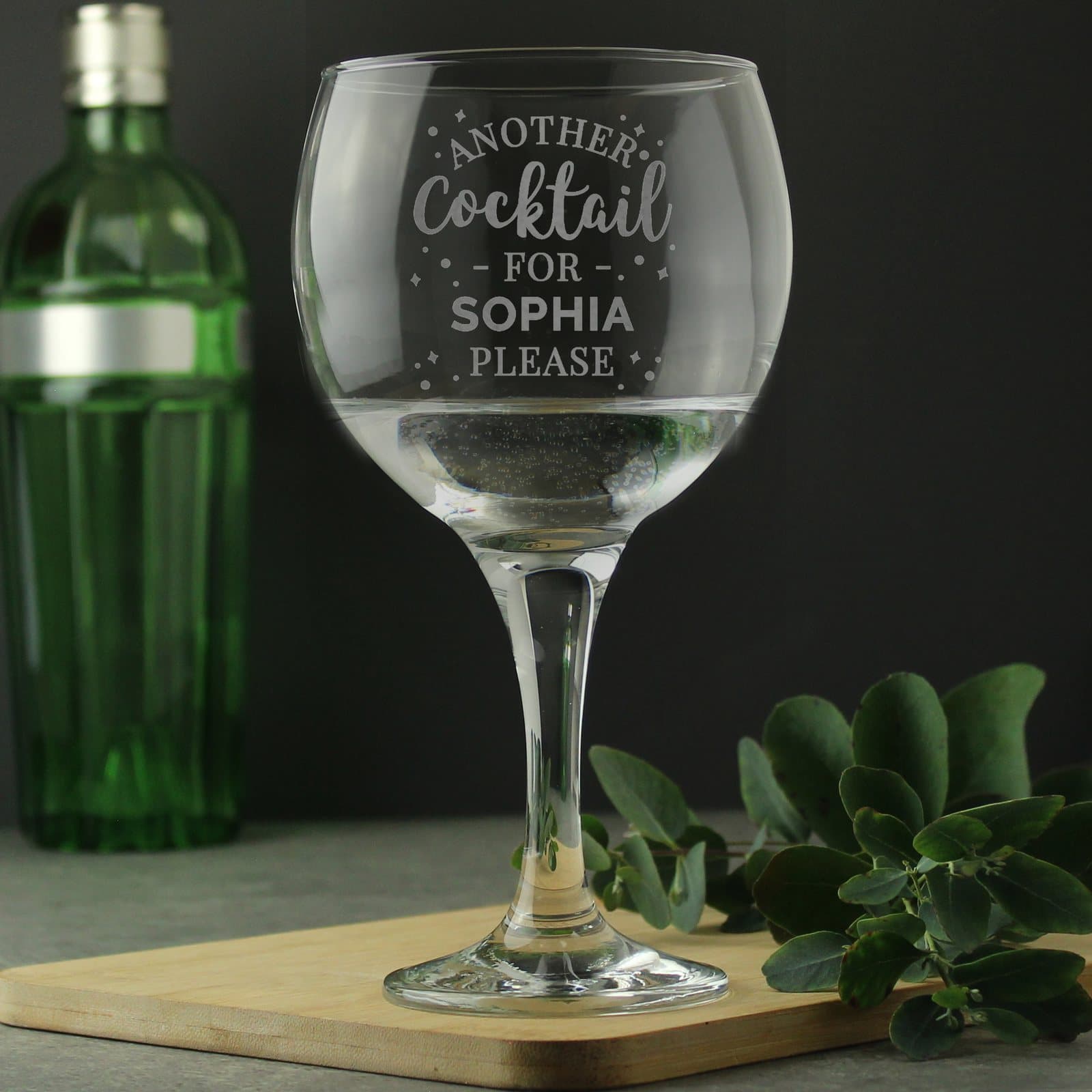 Personalised Another Cocktail balloon glass with a name