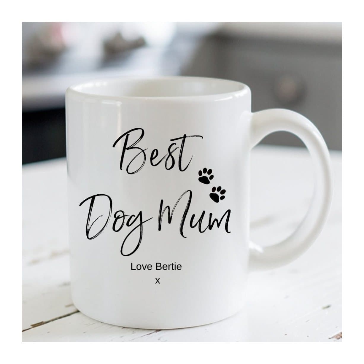 Personalised Best Dog Mum ceramic mug with a Mum design