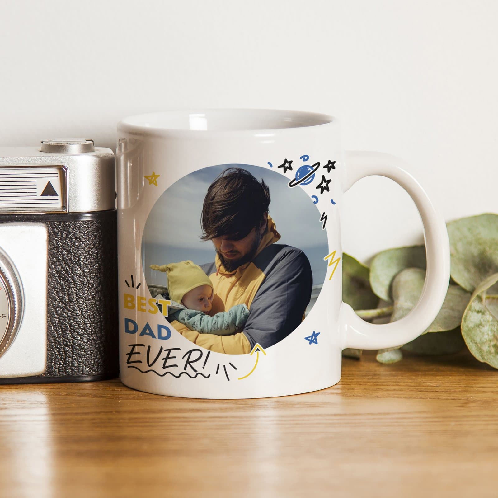 Ceramic mug with Best Ever text and a photo
