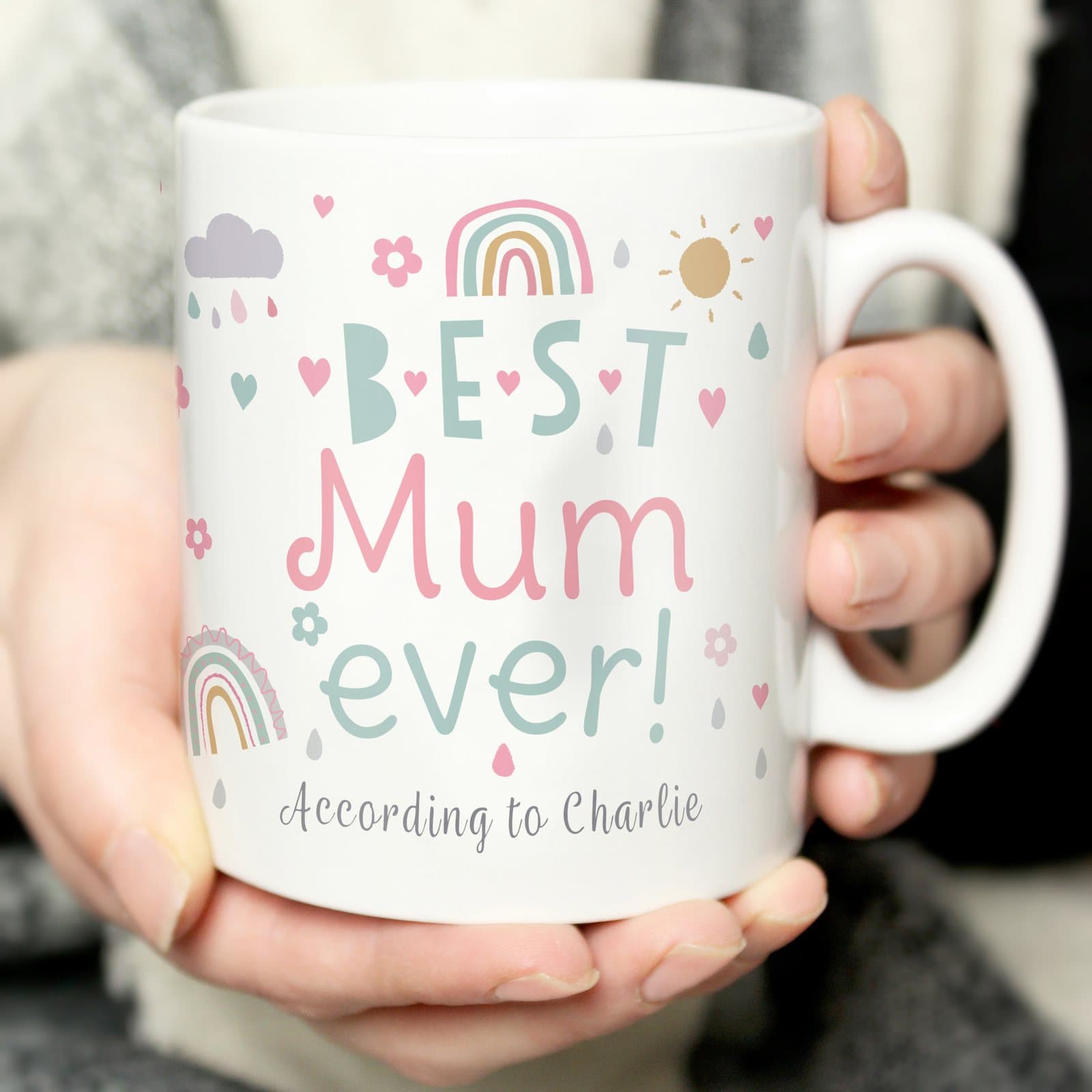 Ceramic Best Ever mug with a personalised name or role and message lines