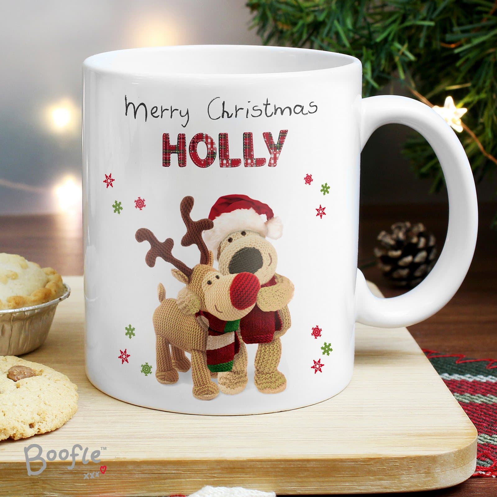 Ceramic Boofle Christmas reindeer mug