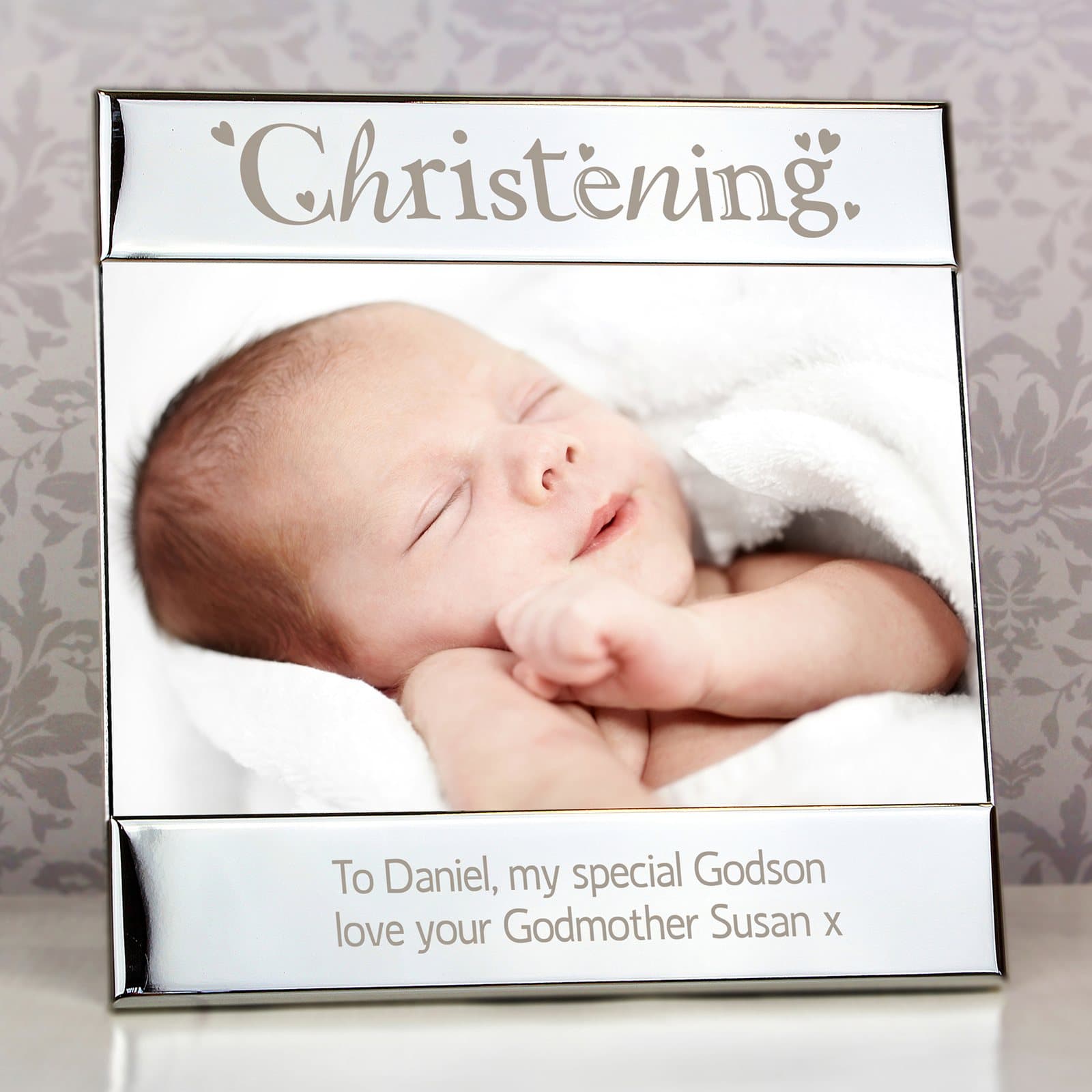 Personalised christening 6x4 photo frame