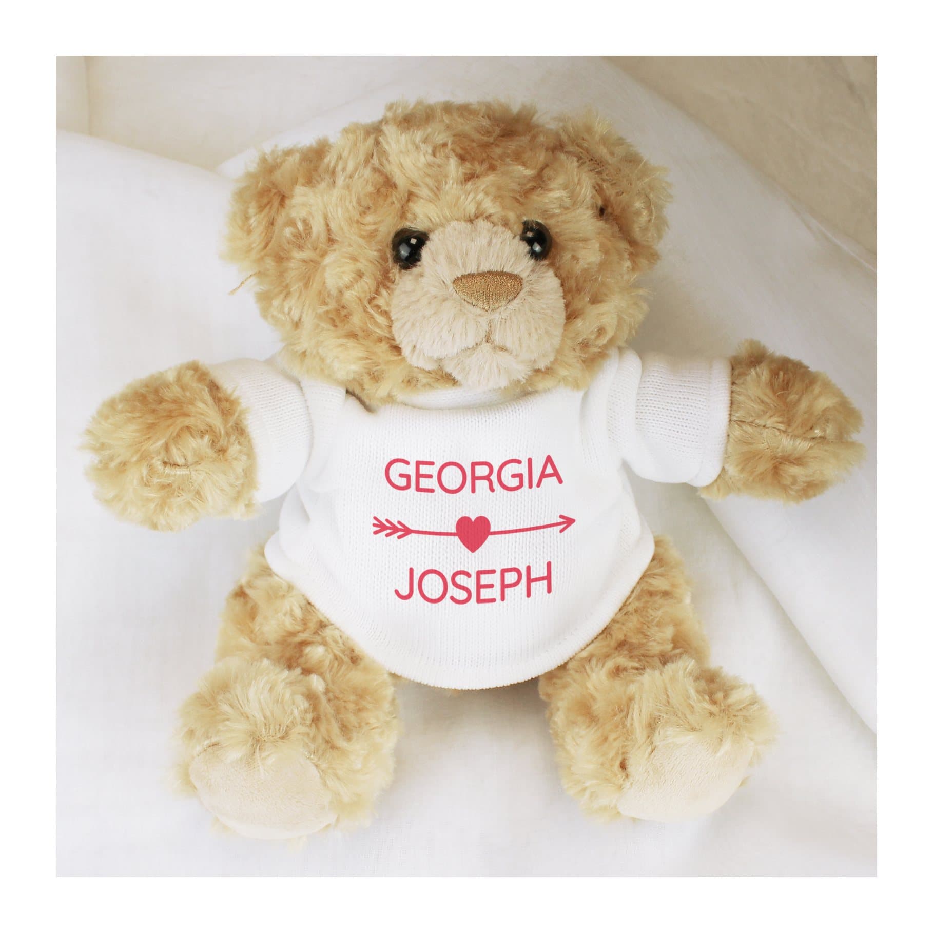 Teddy bear in a cream jumper