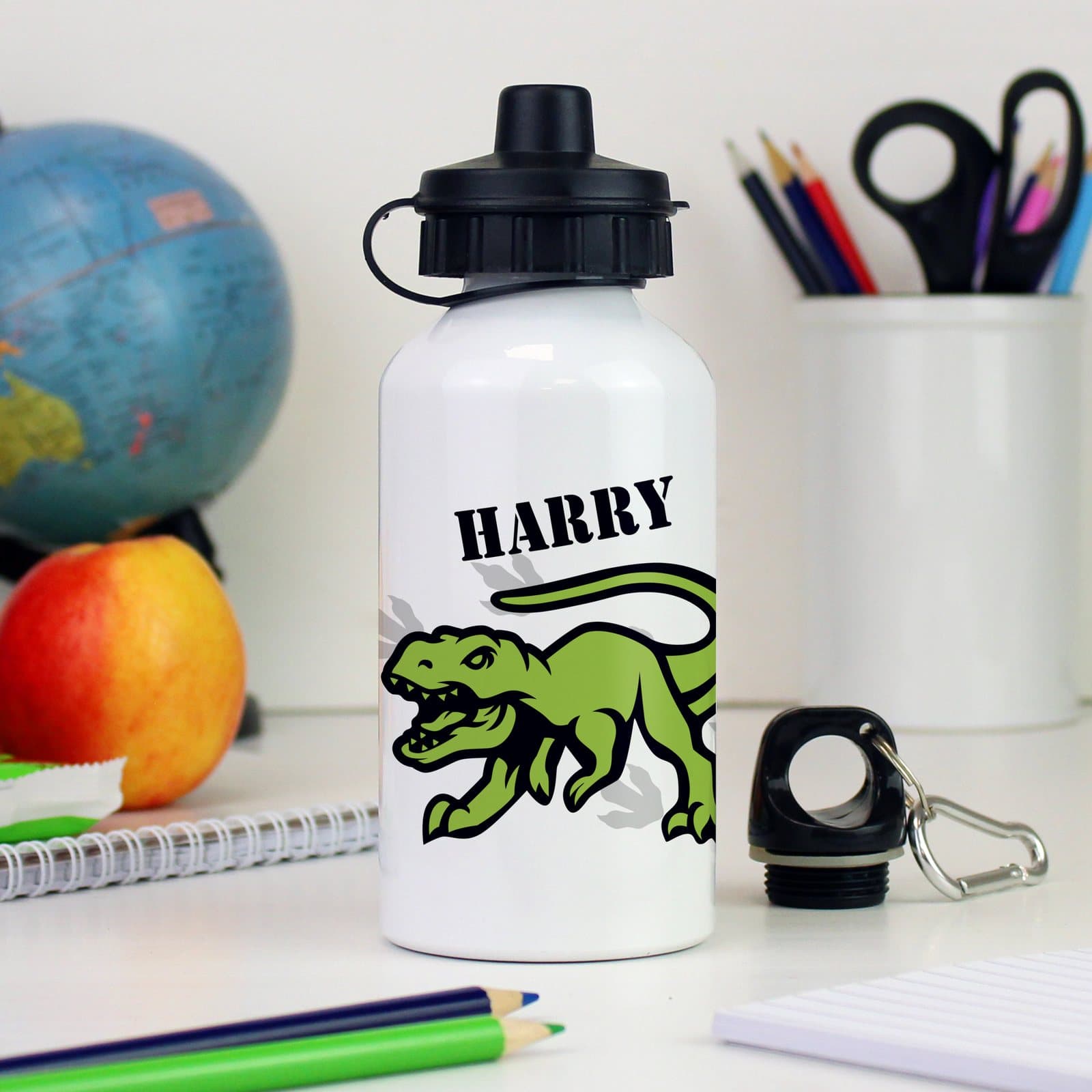Personalised dinosaur drinks bottle for kids