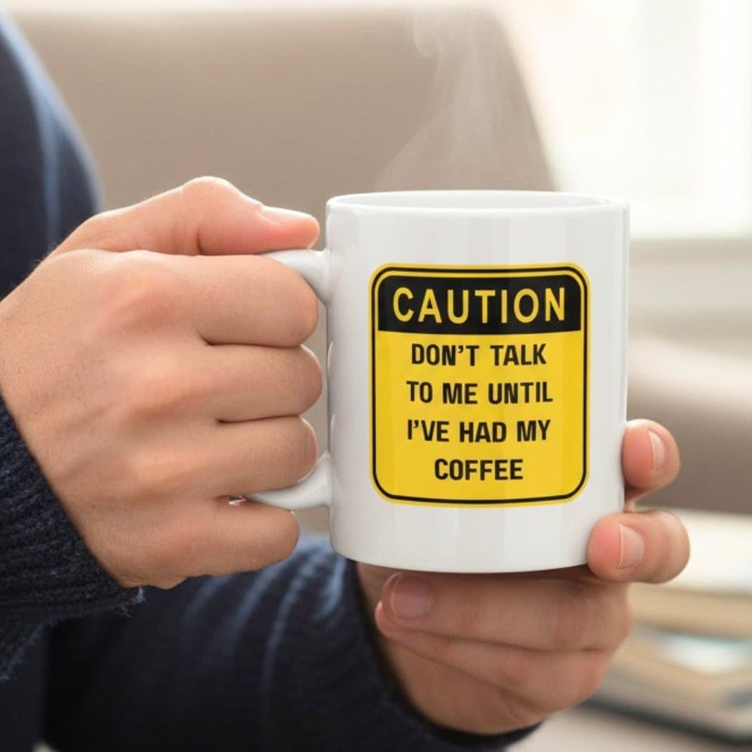 Personalised 11oz ceramic coffee mug with a Dad design