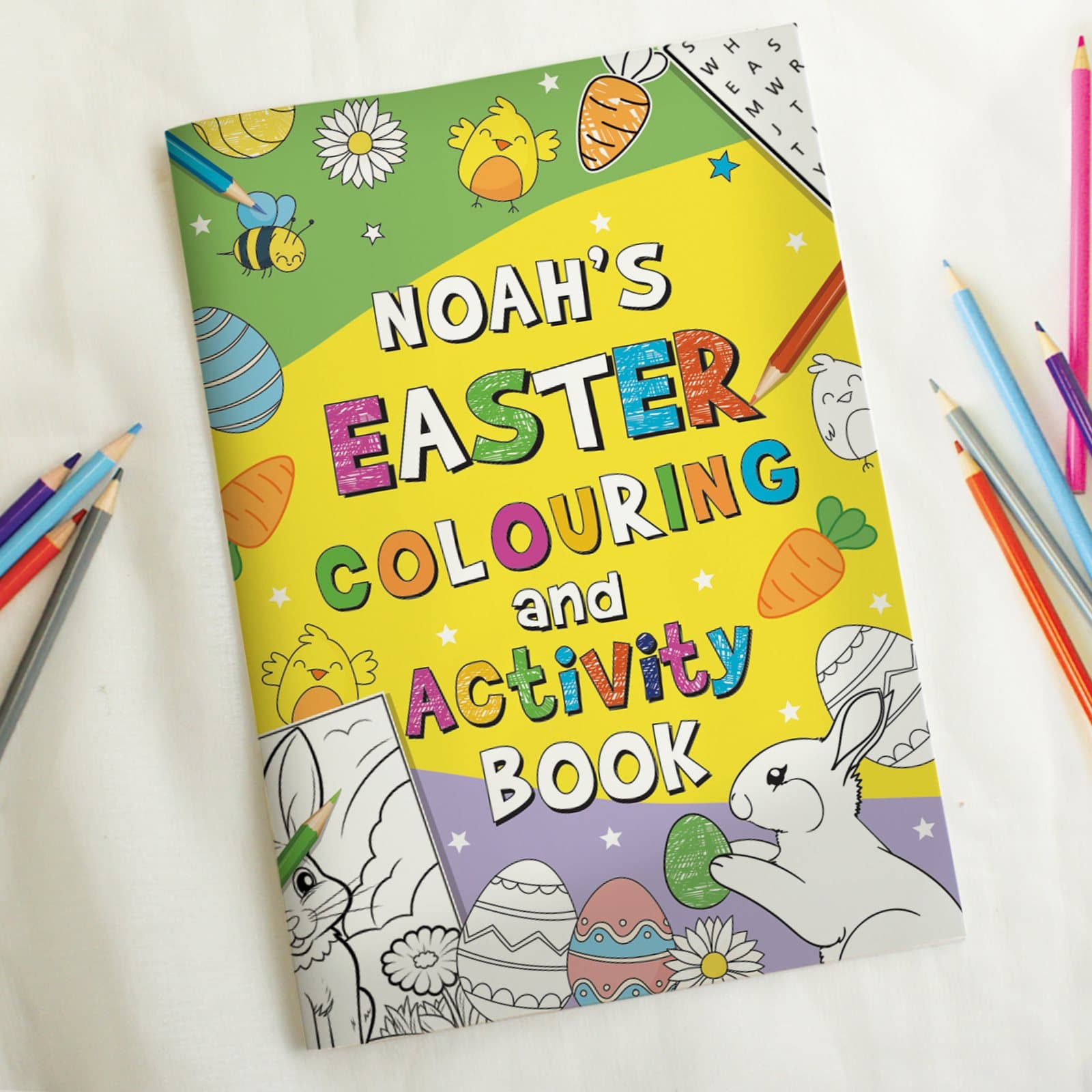 Personalised Easter activity and colouring book