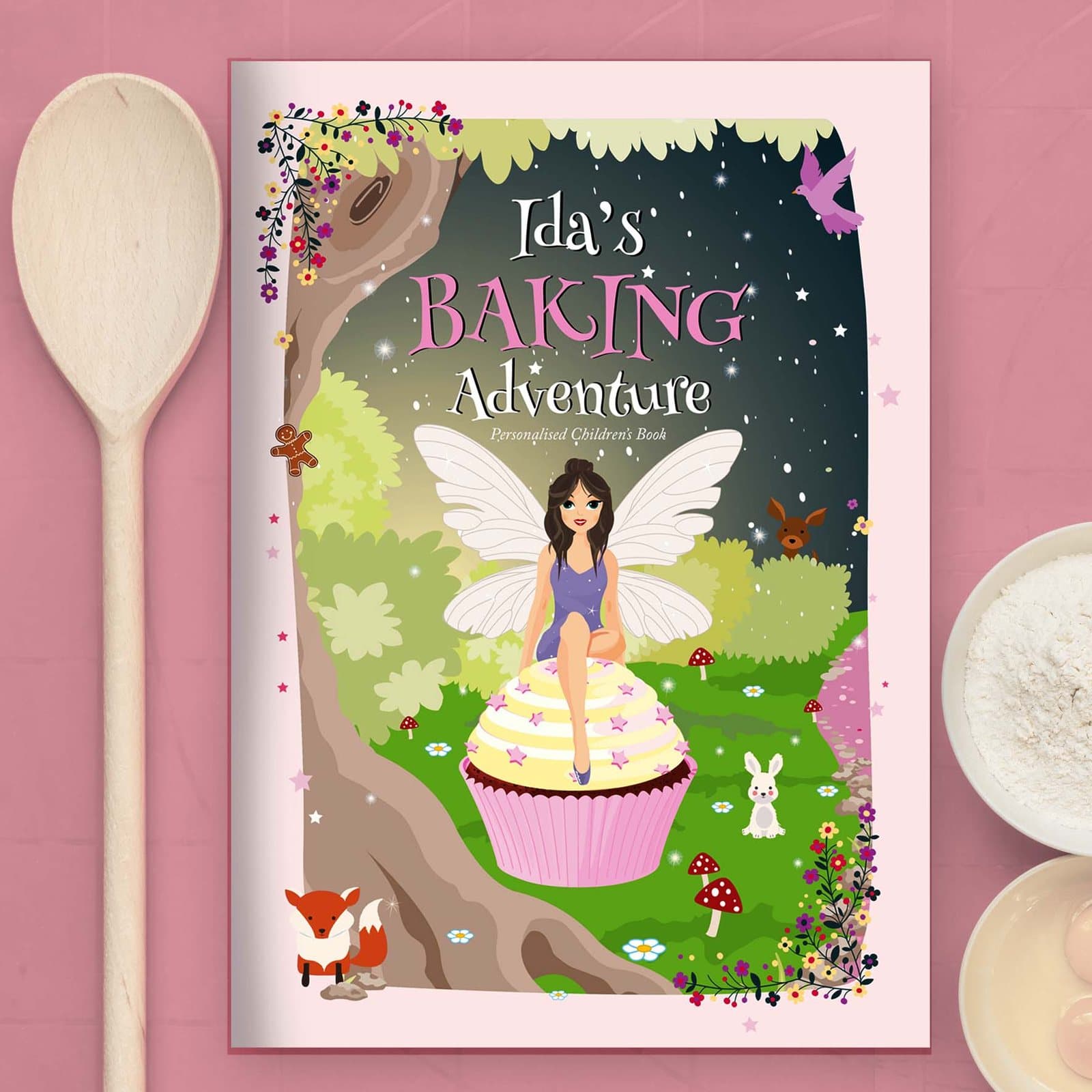 Personalised fairy baking adventure book with Sugardust the Fairy