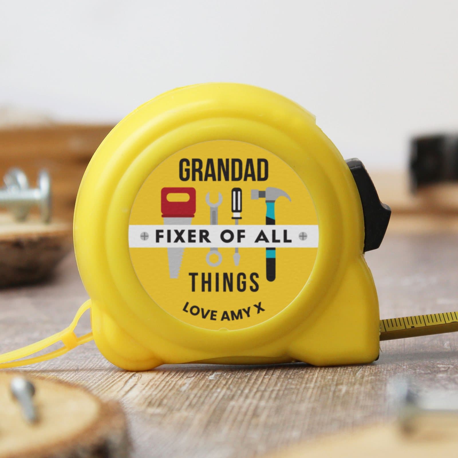 Personalised Fixer of All Things tape measure