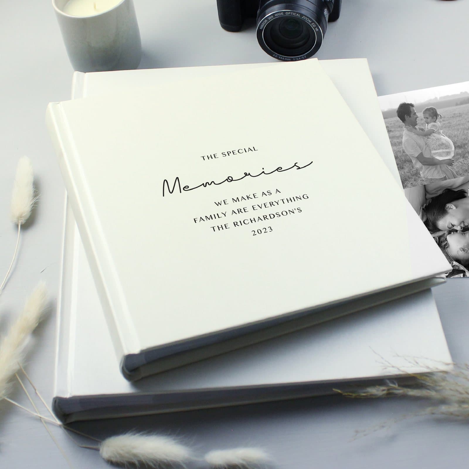 Personalised free text square 6x4 photo album