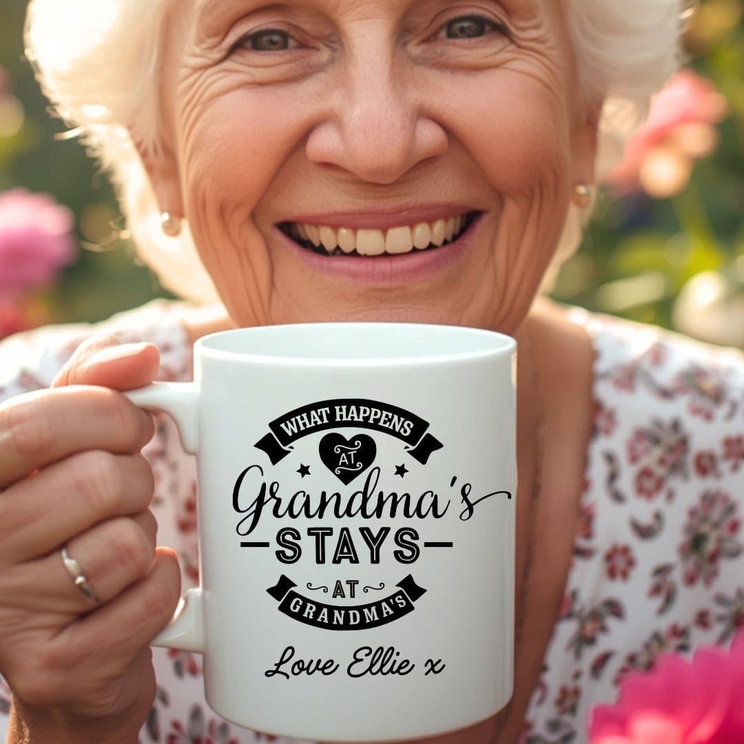 Ceramic mug with the Grandma's House design