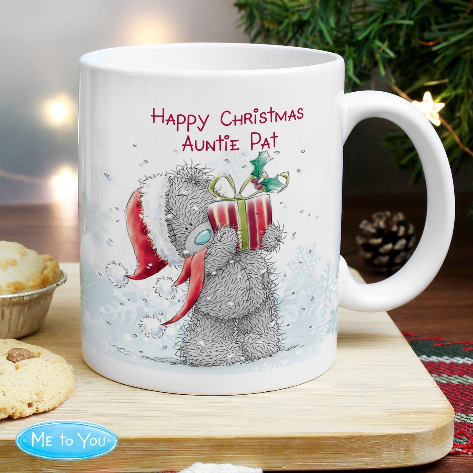 Personalised Me To You Christmas present ceramic mug