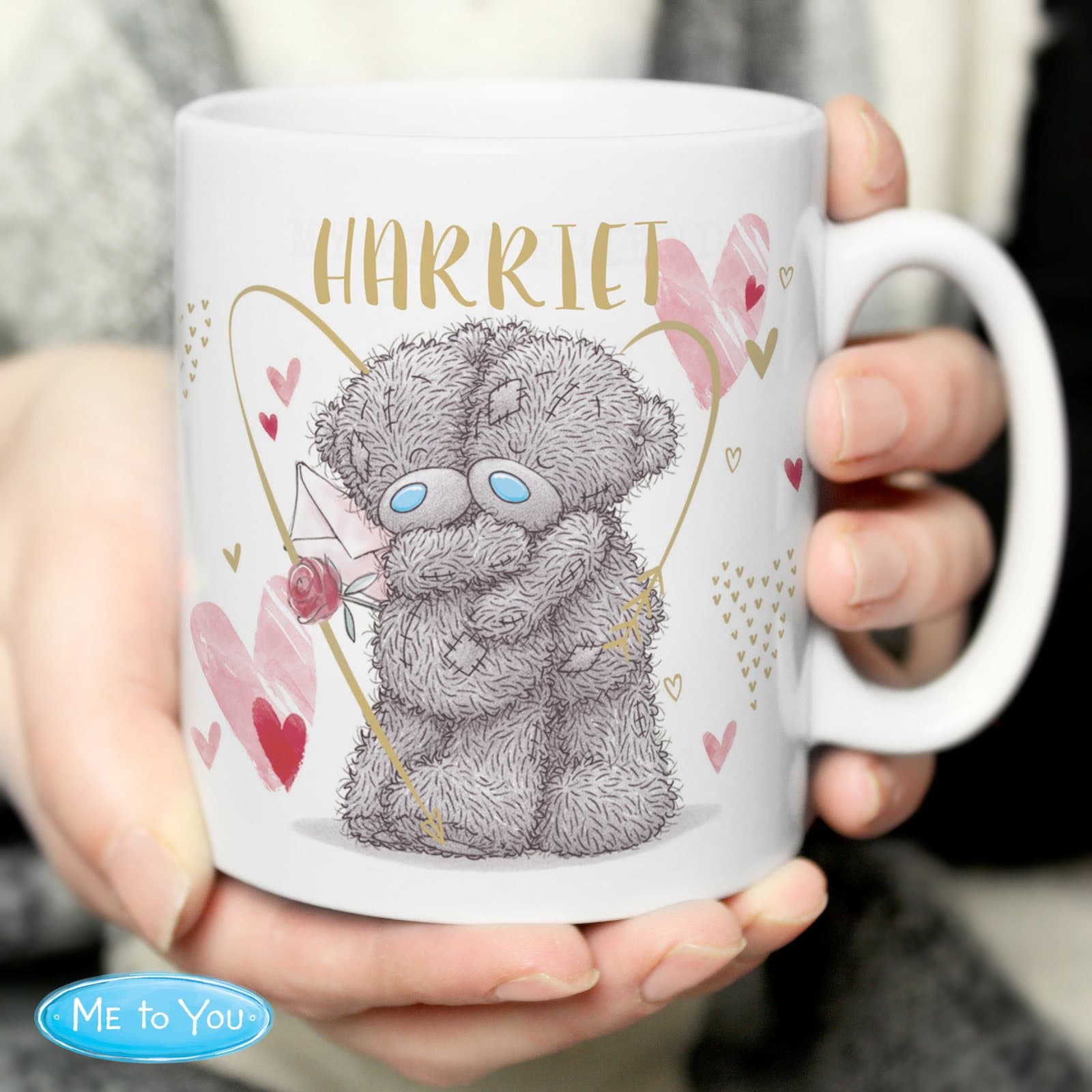 Personalised Me To You Hold You Forever ceramic mug with a name