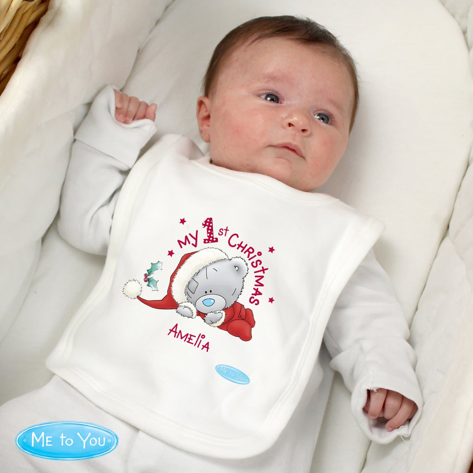 Personalised Me To You My 1st Christmas baby bib