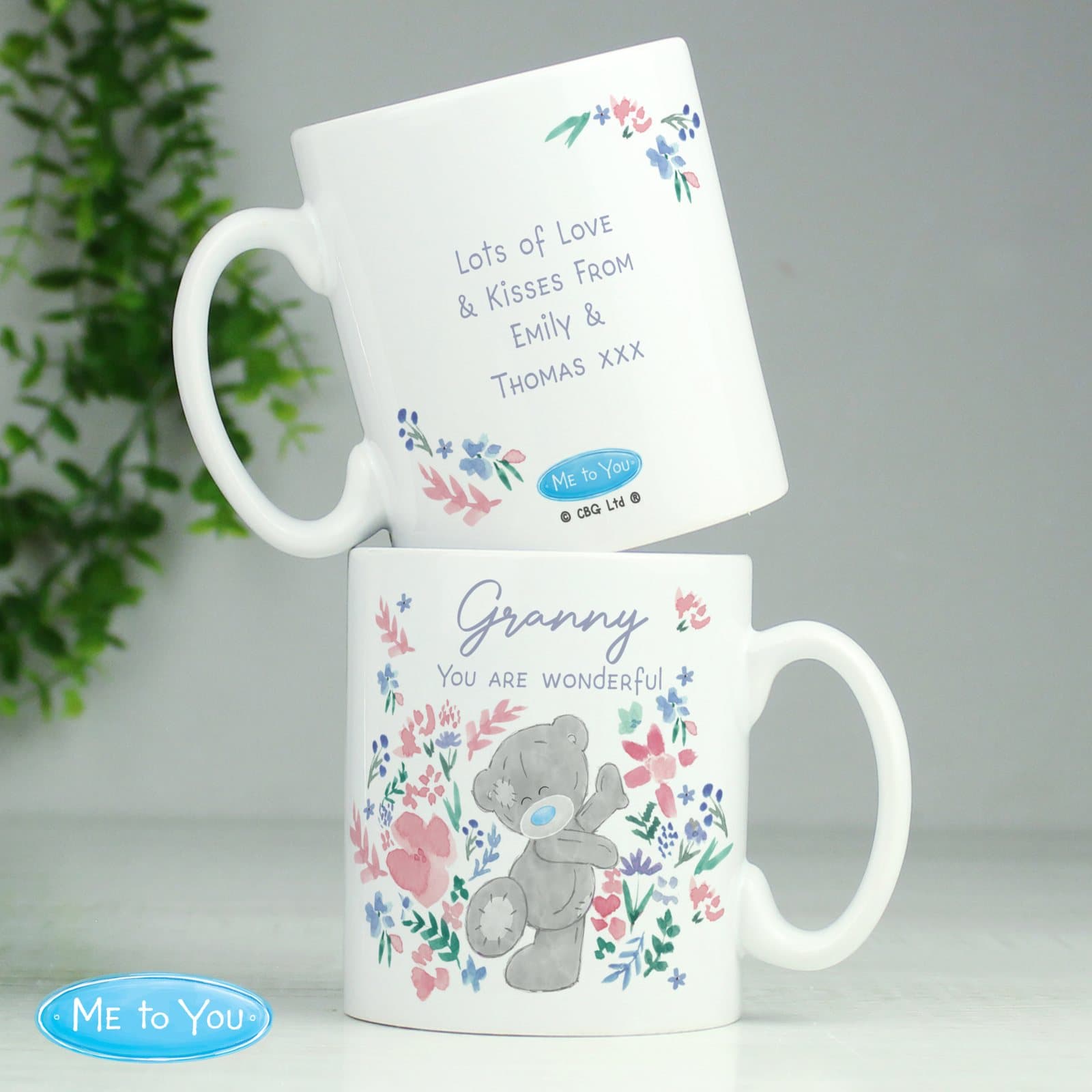 Personalised Me To You Pastel Floral ceramic mug