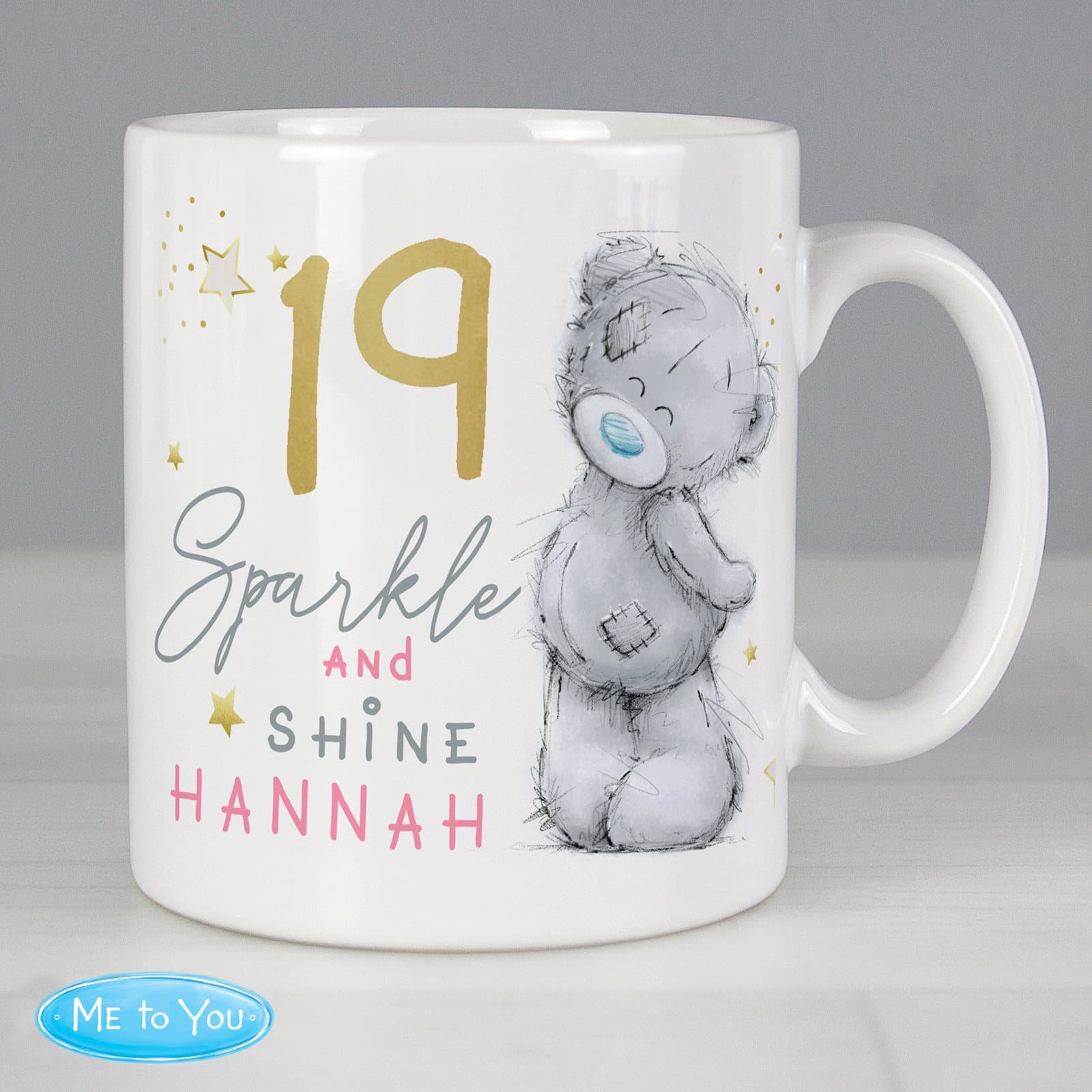 Personalised Me To You Sparkle & Shine birthday ceramic mug