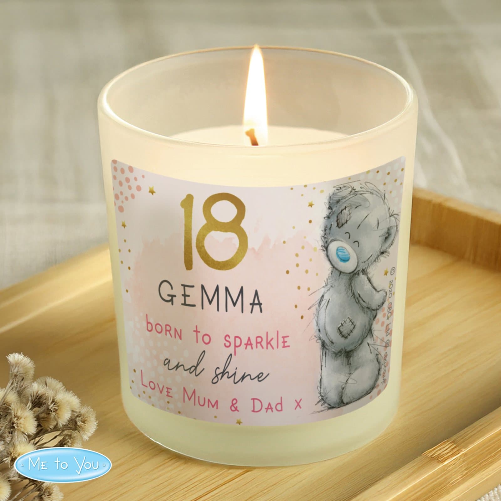Me to You Sparkle & Shine birthday scented jar candle