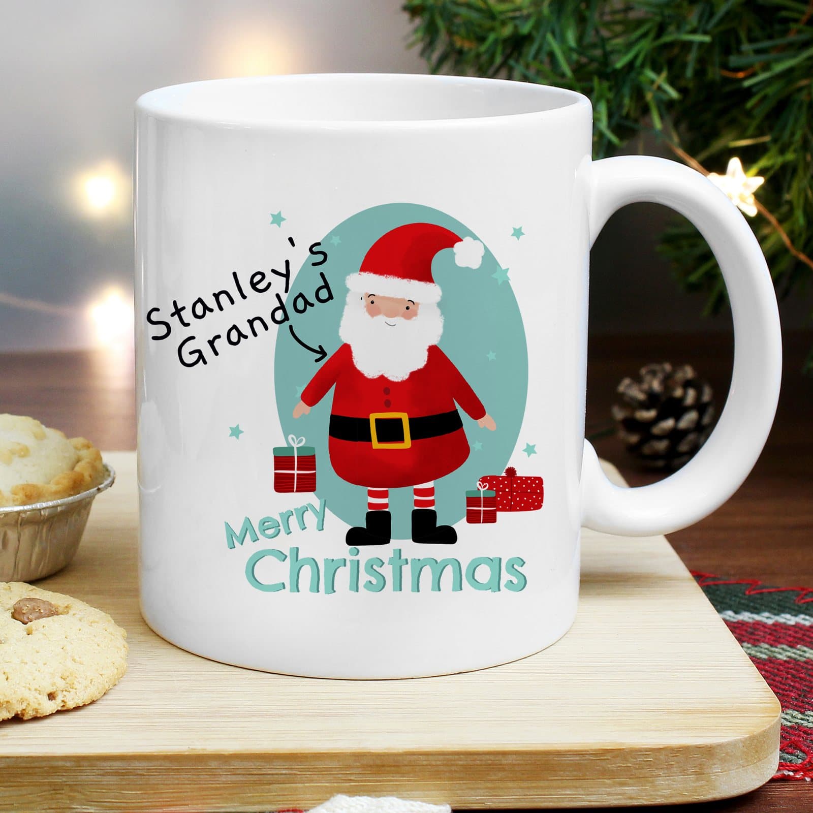 Personalised Mr Claus Christmas ceramic mug