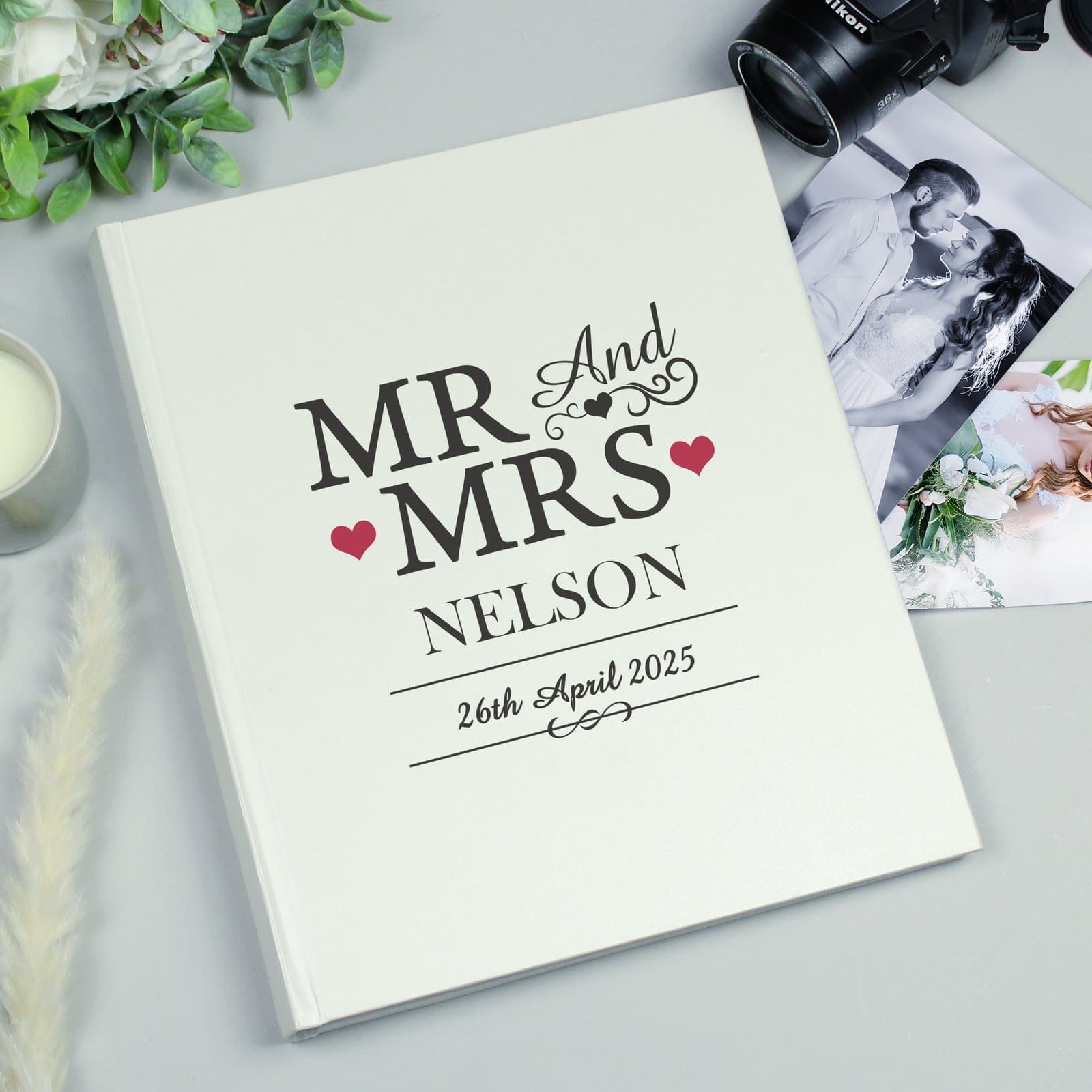 Personalised Mr & Mrs traditional photo album