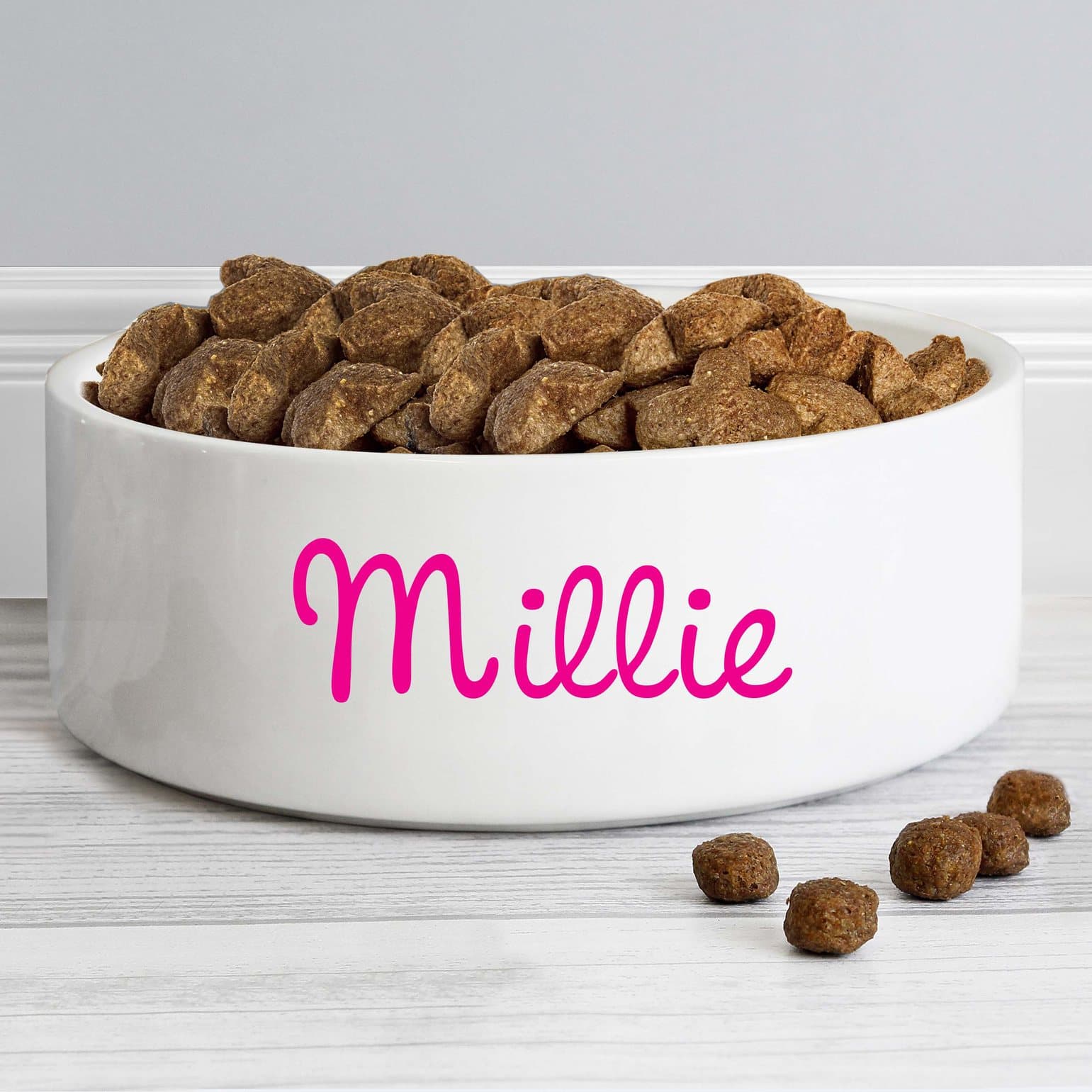 Ceramic pet bowl personalised with a pet's name
