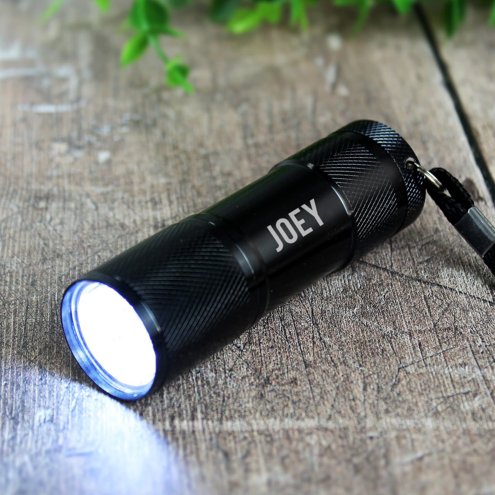 Personalised mini torch with a name