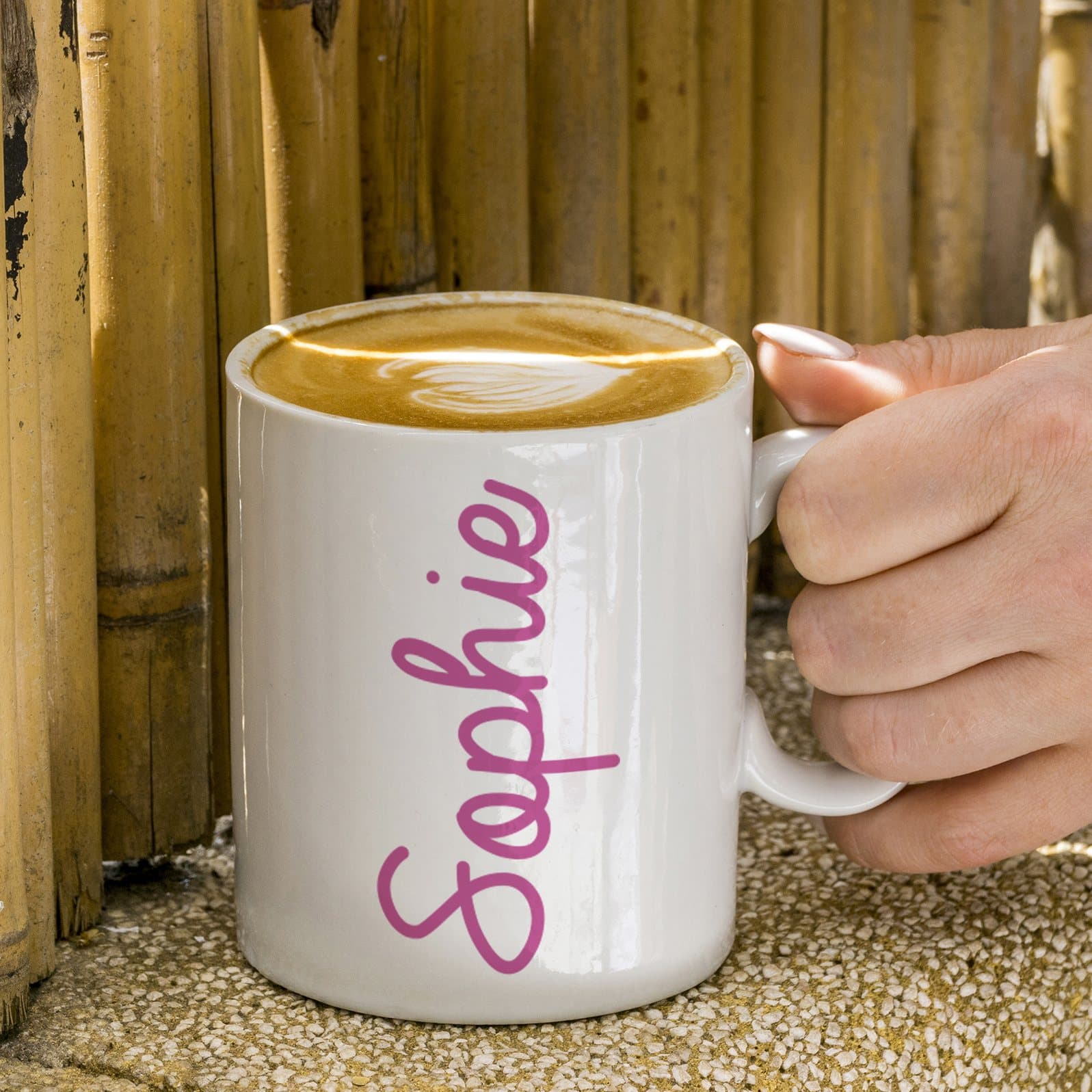 Ceramic mug personalised with a name