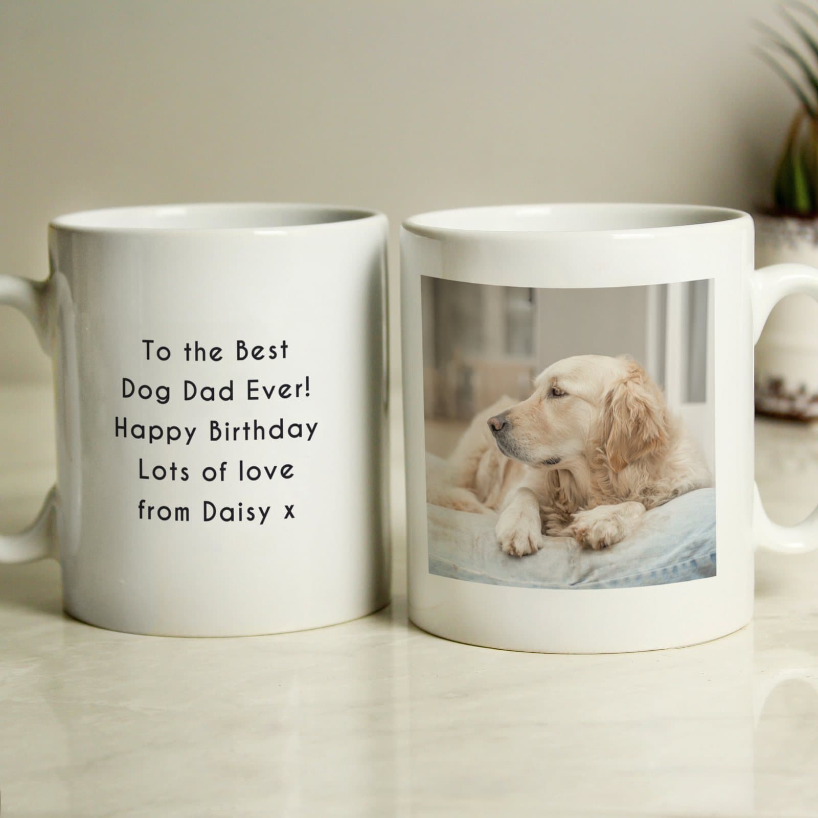 Ceramic mug personalised with an uploaded photo