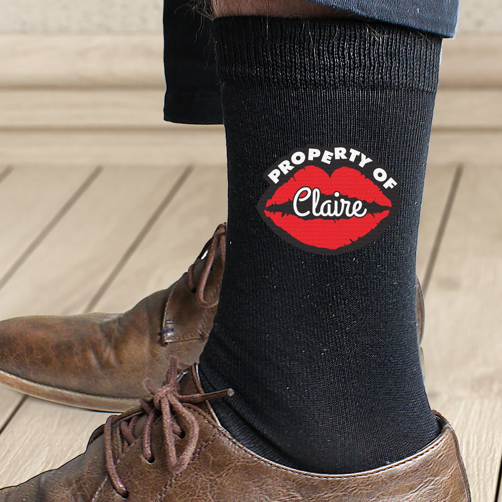 Personalised Property Of men's socks with a name