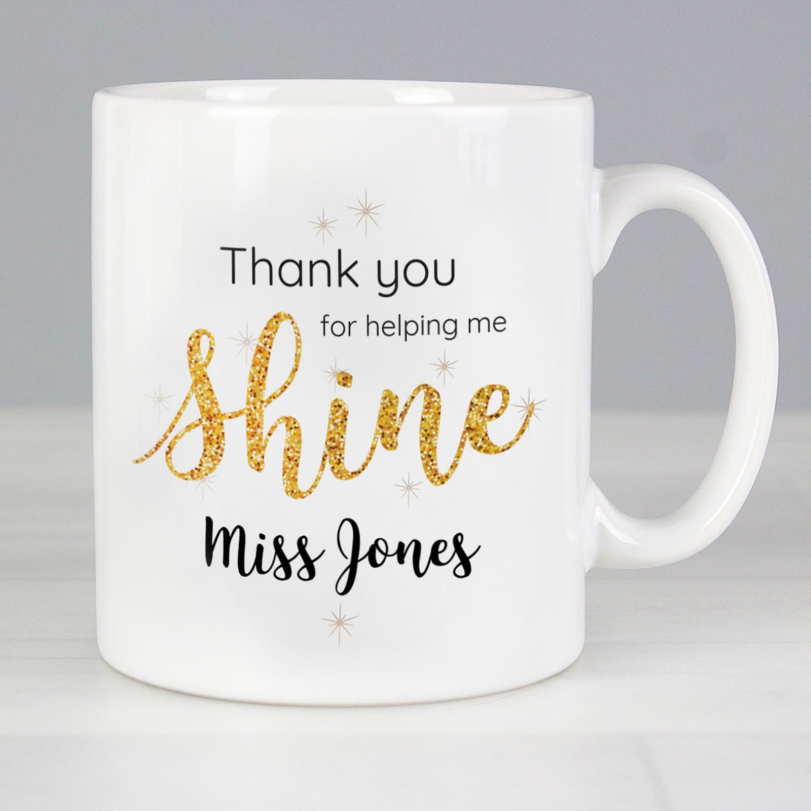 Personalised shine teacher ceramic mug