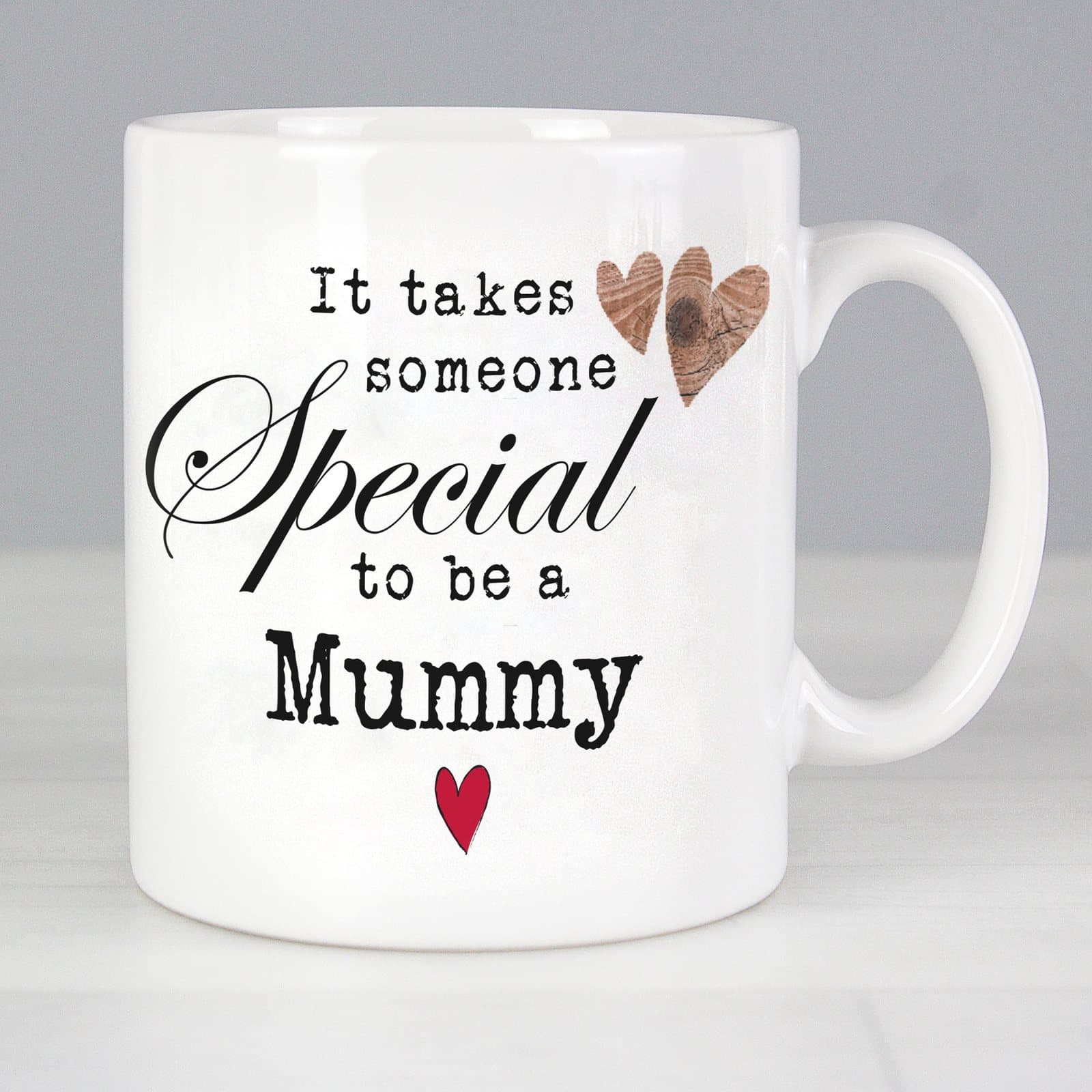 Personalised someone special ceramic mug with a role on the front