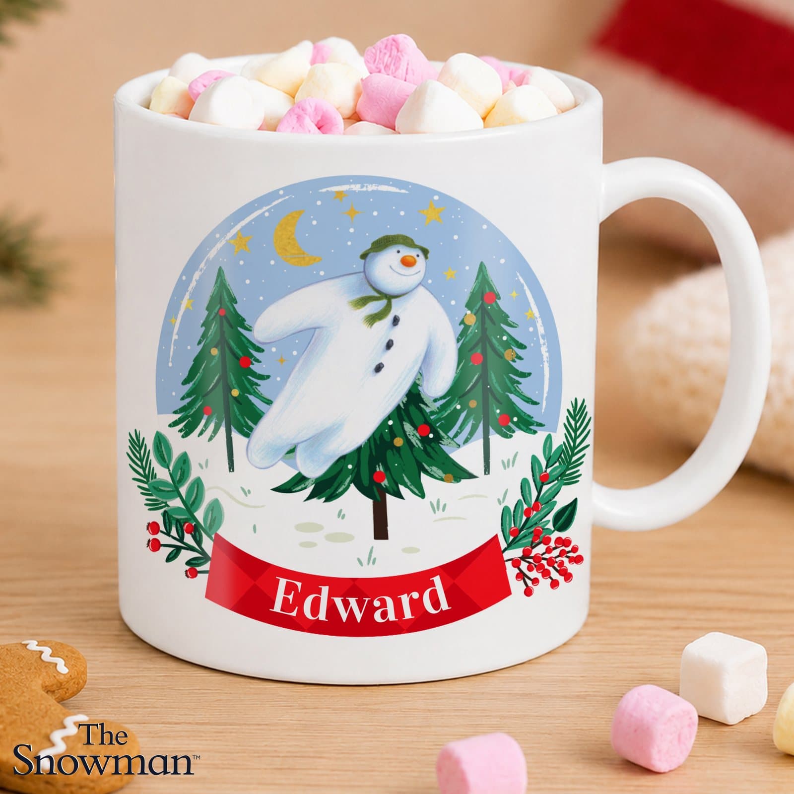 Plastic The Snowman Christmas Wishes mug
