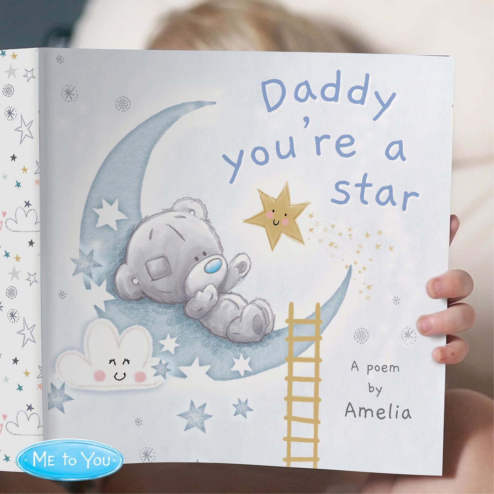Personalised Tiny Tatty Teddy Daddy You're a Star poem book