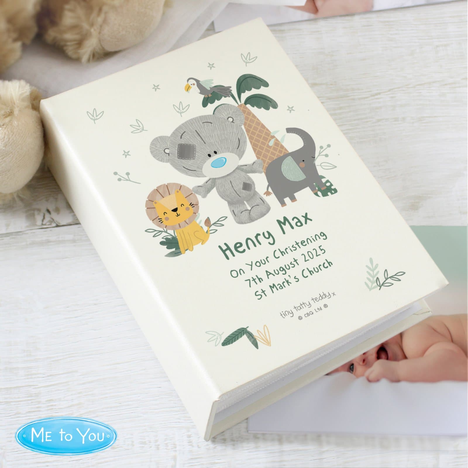 Personalised Tiny Tatty Teddy jungle animals 6x4 photo album