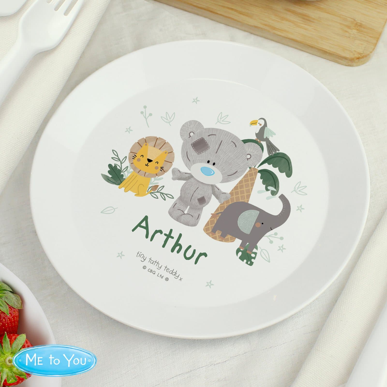 Tiny Tatty Teddy jungle animals plastic plate