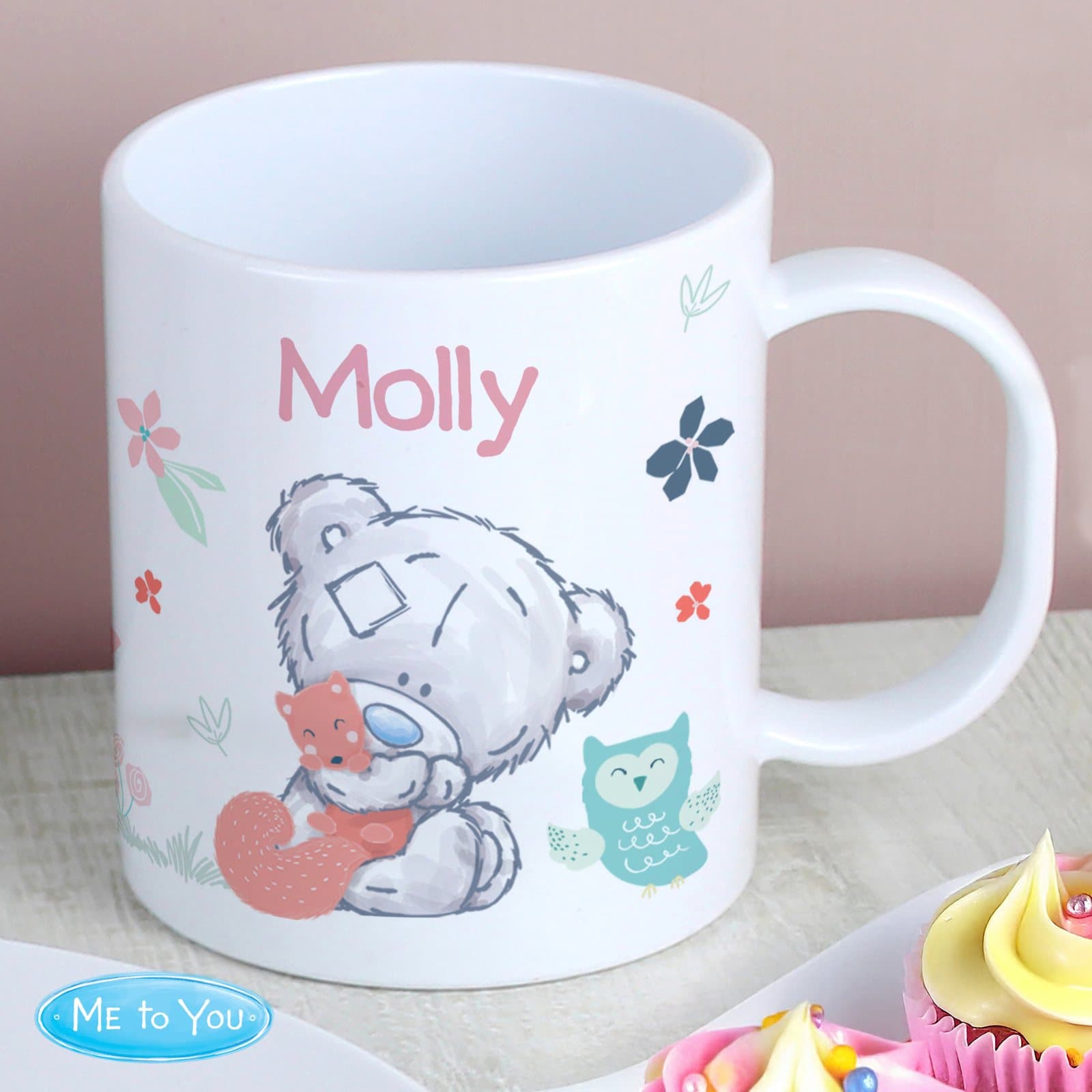 Tiny Tatty Teddy woodland animal plastic mug