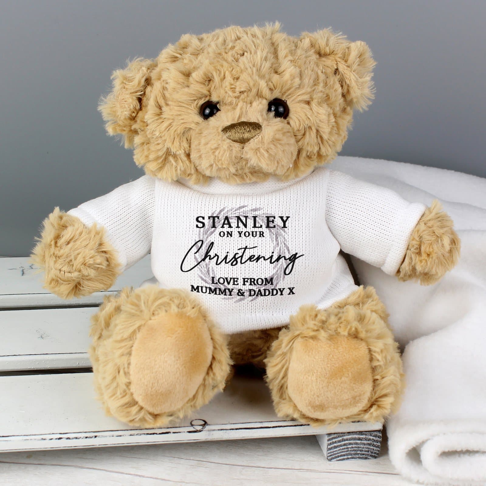 Plush Truly Blessed christening teddy bear