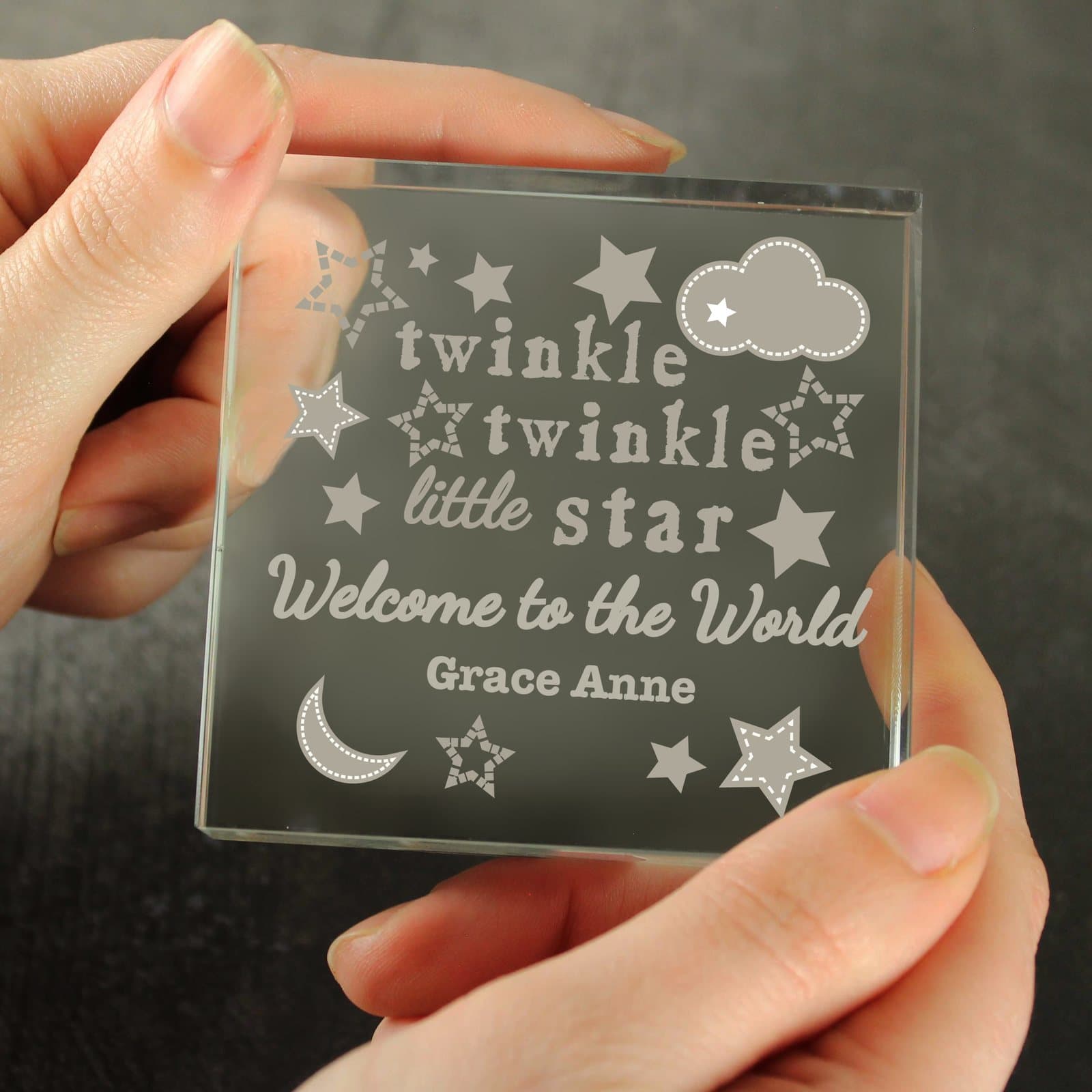 Twinkle twinkle crystal token with personalised message