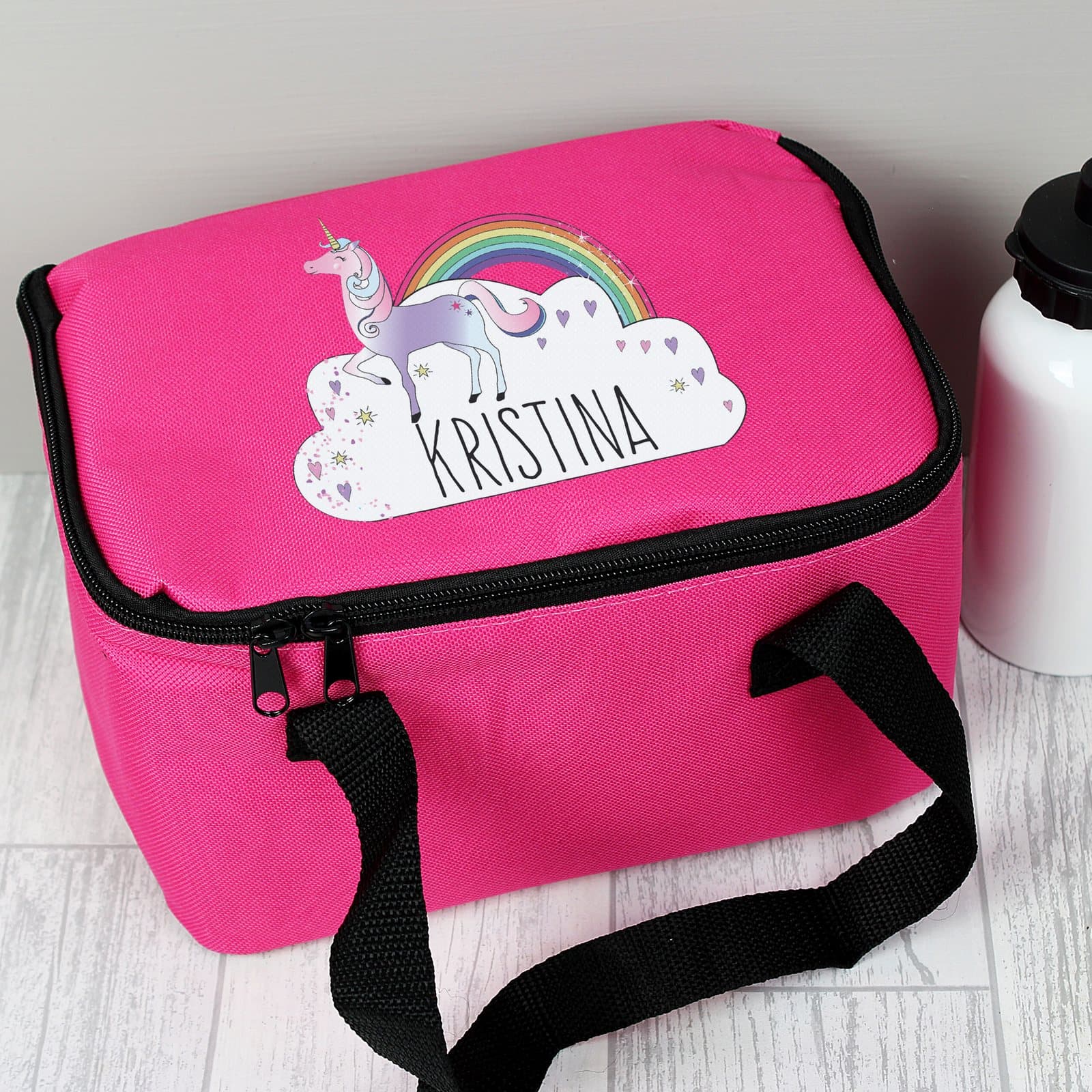 Unicorn design lunch bag with two carry straps