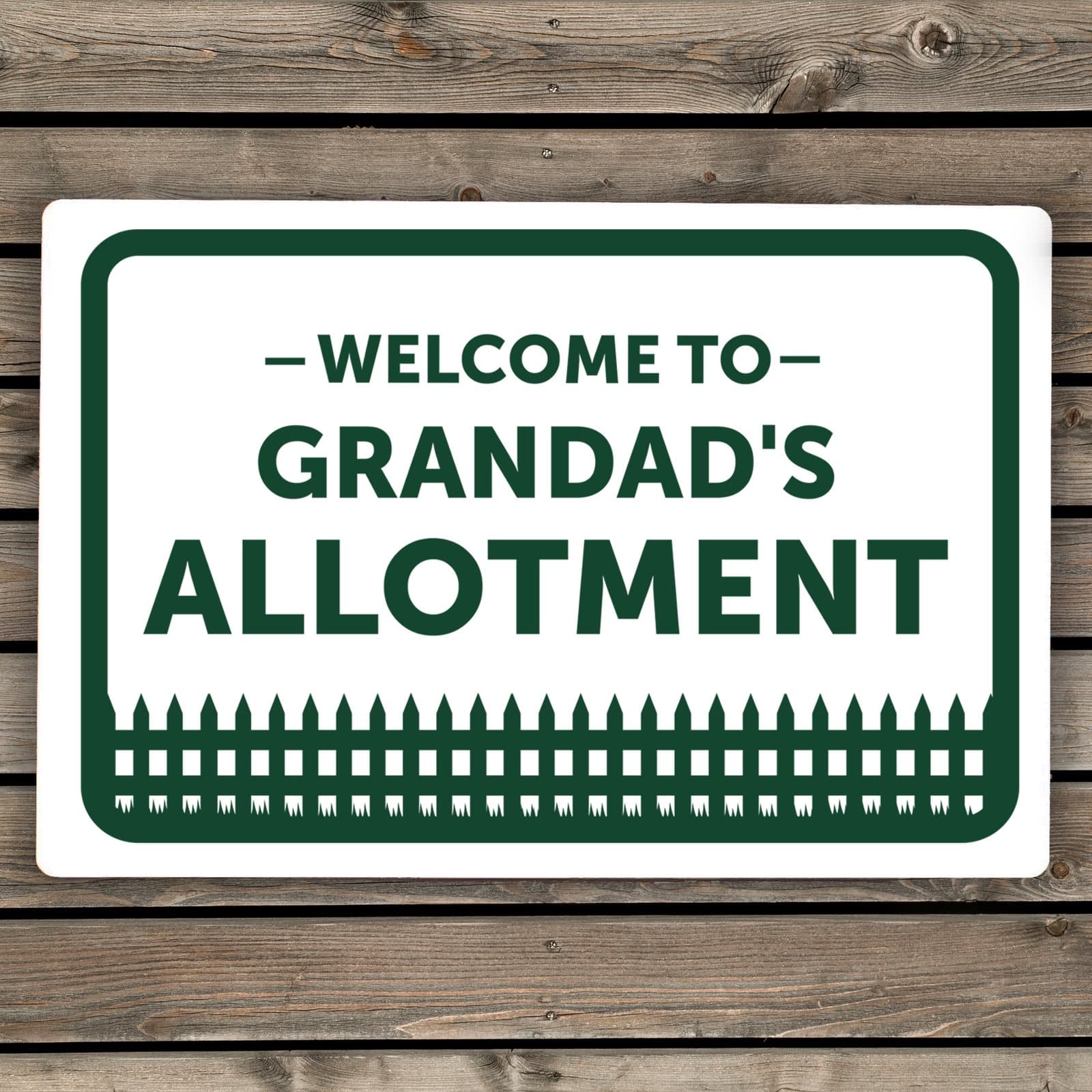 Aluminium welcome to plaque with two lines of personalised text