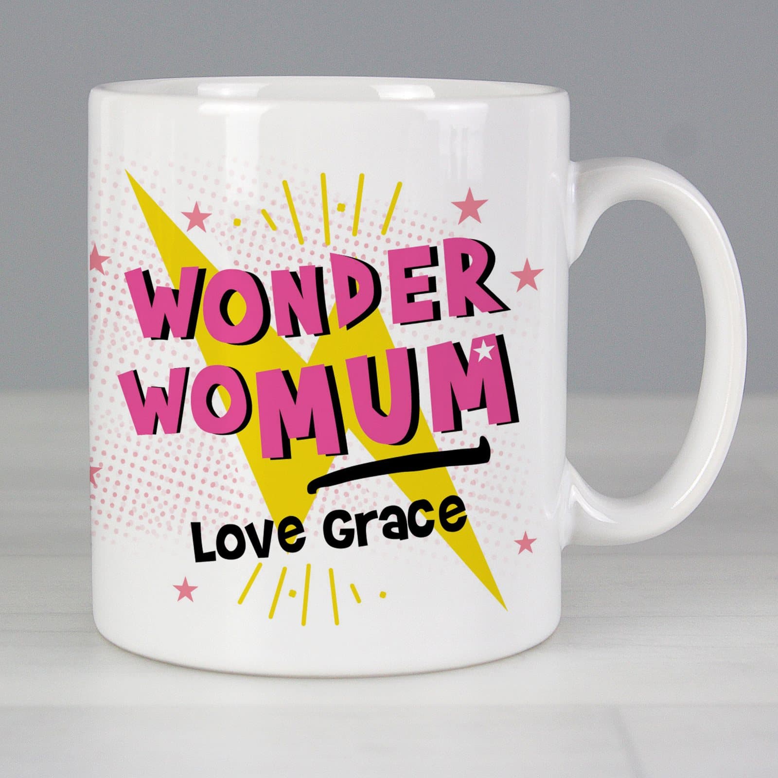 Ceramic Wonder Womum personalised mug