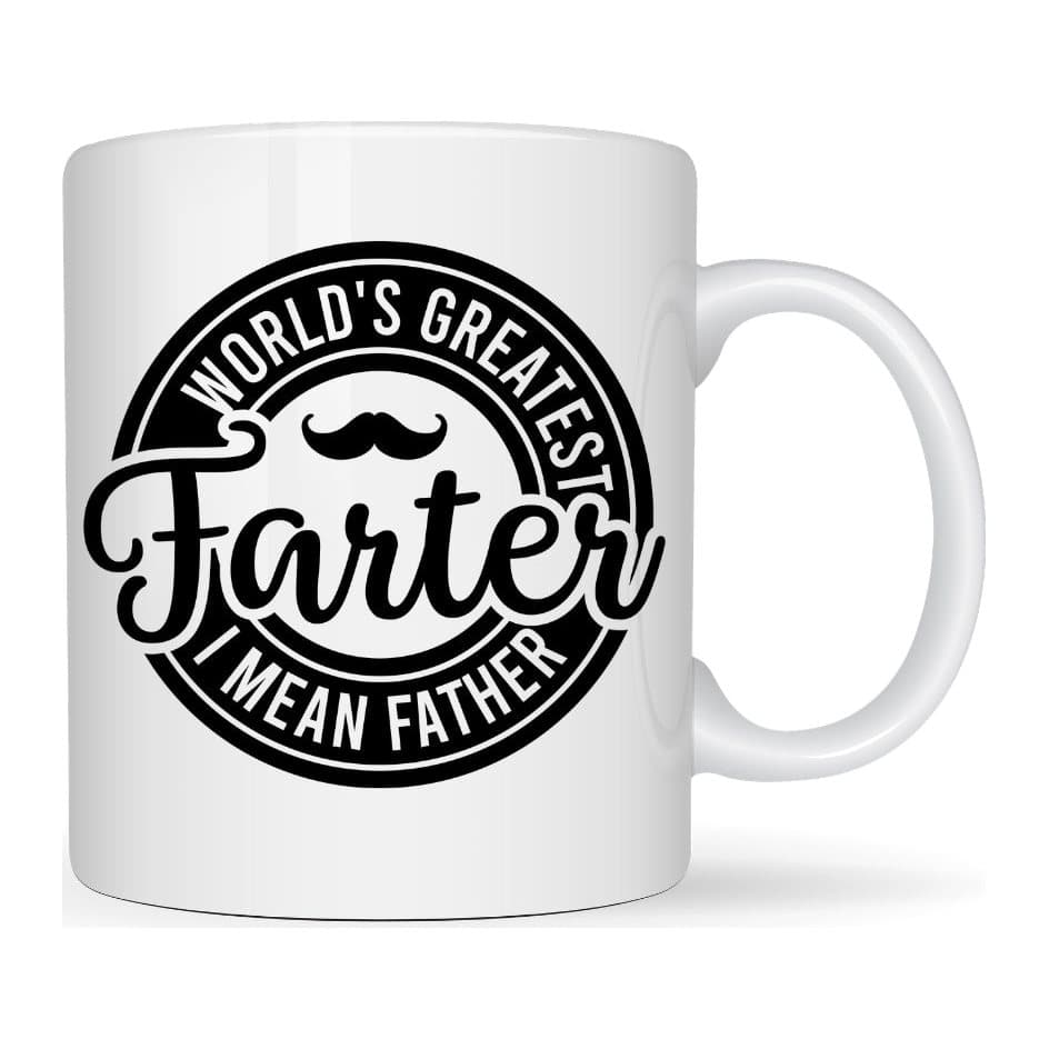 Ceramic dad mug with a dad design printed on it