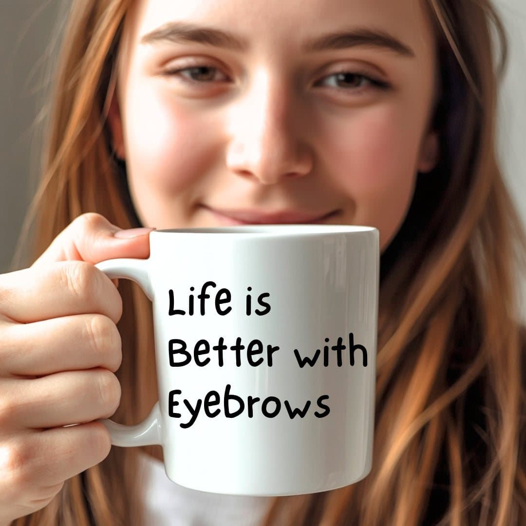Personalised funny ceramic mug with the design printed on it