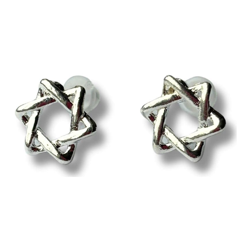 Sterling silver mystical star stud earrings, 10mm