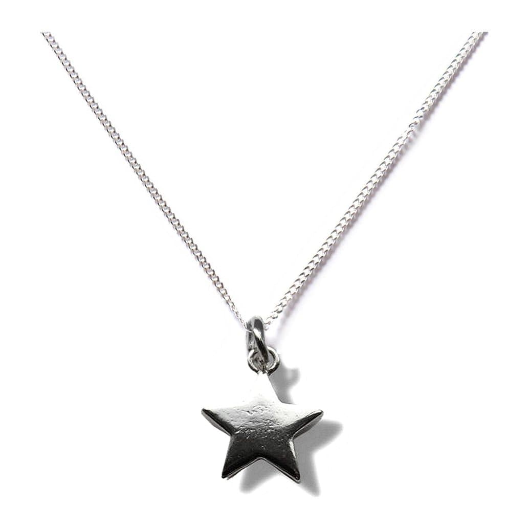 Star silver necklace with a silver plated star charm
